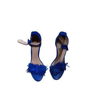 Joie fringe pippa suede high heels blue 36